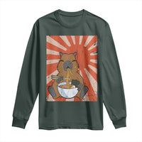 Kawaii Capybara Ramen Long Sleeve Shirt Cute Capy Meme Japanese Noodles Lover
