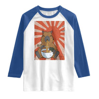 Kawaii Capybara Ramen Raglan Shirt Cute Capy Meme Japanese Noodles Lover