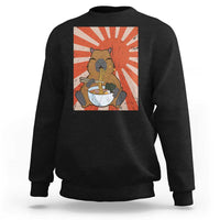 Kawaii Capybara Ramen Sweatshirt Cute Capy Meme Japanese Noodles Lover - Wonder Print Shop