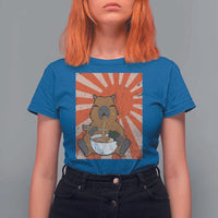 Kawaii Capybara Ramen T Shirt For Women Cute Capy Meme Japanese Noodles Lover - Wonder Print Shop