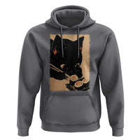 Kawaii Cat Eating Sushi Hoodie Japanese Anime Manga Otaku Retro Vintage Graphic
