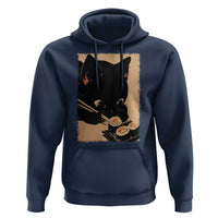 Kawaii Cat Eating Sushi Hoodie Japanese Anime Manga Otaku Retro Vintage Graphic