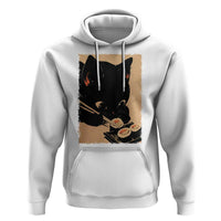Kawaii Cat Eating Sushi Hoodie Japanese Anime Manga Otaku Retro Vintage Graphic