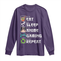 Eat Sleep Anime Gaming Repeat Long Sleeve Shirt Kawaii Otaku Gamer Manga Lover