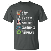 Eat Sleep Anime Gaming Repeat T Shirt Kawaii Otaku Gamer Manga Lover - Wonder Print Shop