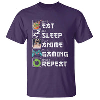 Eat Sleep Anime Gaming Repeat T Shirt Kawaii Otaku Gamer Manga Lover - Wonder Print Shop