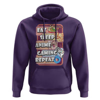 Eat Sleep Anime Gaming Repeat Hoodie Kawaii Otaku Manga Ramen Lover