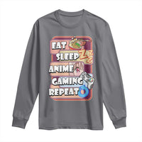 Eat Sleep Anime Gaming Repeat Long Sleeve Shirt Kawaii Otaku Manga Ramen Lover