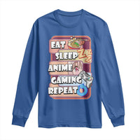 Eat Sleep Anime Gaming Repeat Long Sleeve Shirt Kawaii Otaku Manga Ramen Lover