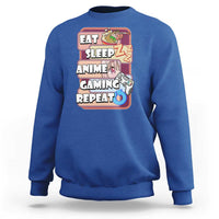 Eat Sleep Anime Gaming Repeat Sweatshirt Kawaii Otaku Manga Ramen Lover - Wonder Print Shop