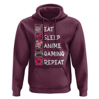 Eat Sleep Anime Gaming Repeat Hoodie Otaku Gamer Manga Lover Japanese Pop Culture