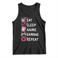Eat Sleep Anime Gaming Repeat Tank Top Otaku Gamer Manga Lover Japanese Pop Culture