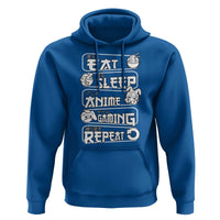 Eat Sleep Anime Gaming Repeat Hoodie Otaku Gamer Manga Lover