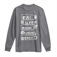Eat Sleep Anime Gaming Repeat Long Sleeve Shirt Otaku Gamer Manga Lover
