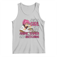 Just A Girl Who Loves Anime Ramen And Sketching Tank Top Japan Kawaii Otaku Manga Lover