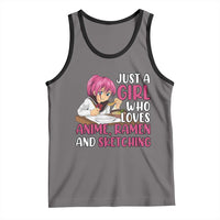 Just A Girl Who Loves Anime Ramen And Sketching Tank Top Japan Kawaii Otaku Manga Lover