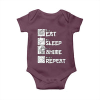 Eat Sleep Anime Repeat Baby Onesie Japan Otaku Manga Lover