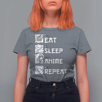 Eat Sleep Anime Repeat T Shirt For Women Japan Otaku Manga Lover - Wonder Print Shop