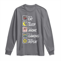 Eat Sleep Anime Gaming Repeat Long Sleeve Shirt Kawaii Otaku Gamer Manga Ramen Lover