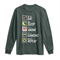 Eat Sleep Anime Gaming Repeat Long Sleeve Shirt Kawaii Otaku Gamer Manga Ramen Lover