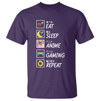 Eat Sleep Anime Gaming Repeat T Shirt Kawaii Otaku Gamer Manga Ramen Lover - Wonder Print Shop