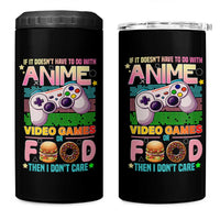 Anime Video Games Food 4 in 1 Can Cooler Tumbler Japan Kawaii Gamer Otaku Aesthetic