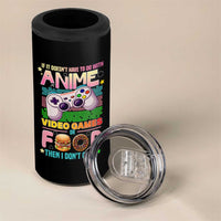 Anime Video Games Food 4 in 1 Can Cooler Tumbler Japan Kawaii Gamer Otaku Aesthetic