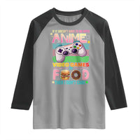 Anime Video Games Food Raglan Shirt Japan Kawaii Gamer Otaku Aesthetic