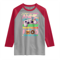 Anime Video Games Food Raglan Shirt Japan Kawaii Gamer Otaku Aesthetic