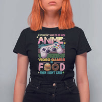 Anime Video Games Food T Shirt For Women Japan Kawaii Gamer Otaku Aesthetic