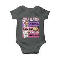 Just A Girl Who Loves Anime Ramen And Sketching Baby Onesie Cute Japan Kawaii Otaku Manga Lover