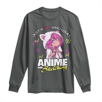 Just A Girl Who Loves Anime and Sketching Long Sleeve Shirt Japan Kawaii Otaku Manga Lover