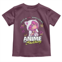 Just A Girl Who Loves Anime and Sketching Toddler T Shirt Japan Kawaii Otaku Manga Lover