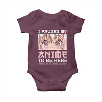 Japan Anime Manga Otaku Baby Onesie I Paused My Anime To Be Here Kawaii Girls