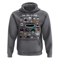 Shark Faces Hoodie Type Of Sharks Identification Marine Biology