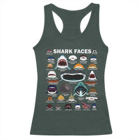 Shark Faces Racerback Tank Top Type Of Sharks Identification Marine Biology