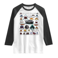 Shark Faces Raglan Shirt Type Of Sharks Identification Marine Biology