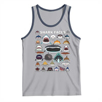 Shark Faces Tank Top Type Of Sharks Identification Marine Biology