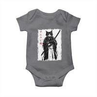 Japanese Samurai Cat Baby Onesie Retro Vintage Ukiyo-e Warrior Art Graphic