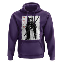 Japanese Samurai Cat Hoodie Retro Vintage Ukiyo-e Warrior Art Graphic