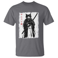 Japanese Samurai Cat T Shirt Retro Vintage Ukiyo-e Warrior Art Graphic - Wonder Print Shop