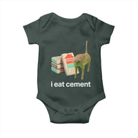 Funny Cursed Cat Meme Baby Onesie I Eat Cement Oddly Specific Dank Meme
