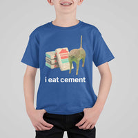 Funny Cursed Cat Meme T Shirt For Kid I Eat Cement Oddly Specific Dank Meme - Wonder Print Shop