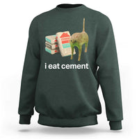 Funny Cursed Cat Meme Sweatshirt I Eat Cement Oddly Specific Dank Meme - Wonder Print Shop