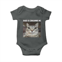 Funny Silly Cat Meme Baby Onesie Rage Is Consuming Me Staring