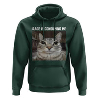 Funny Silly Cat Meme Hoodie Rage Is Consuming Me Staring