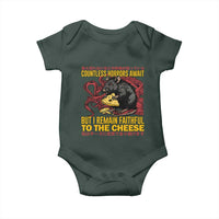 Funny Japanese Rat Lover Baby Onesie I Remain Faithful To The Cheese Retro Vintage Japan