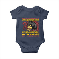 Funny Japanese Rat Lover Baby Onesie I Remain Faithful To The Cheese Retro Vintage Japan