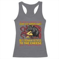Funny Japanese Rat Lover Racerback Tank Top I Remain Faithful To The Cheese Retro Vintage Japan