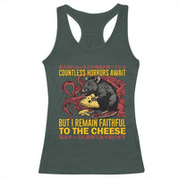 Funny Japanese Rat Lover Racerback Tank Top I Remain Faithful To The Cheese Retro Vintage Japan